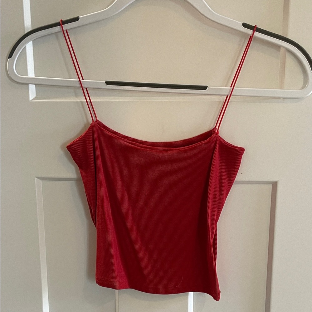 Red and Black Spaghetti Strap Tops